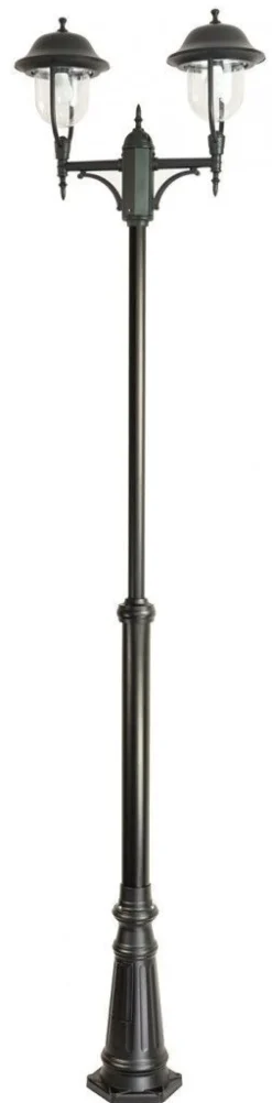 Kandelaber Schwarz 195-295 cm hoch Rustikal 2x E27