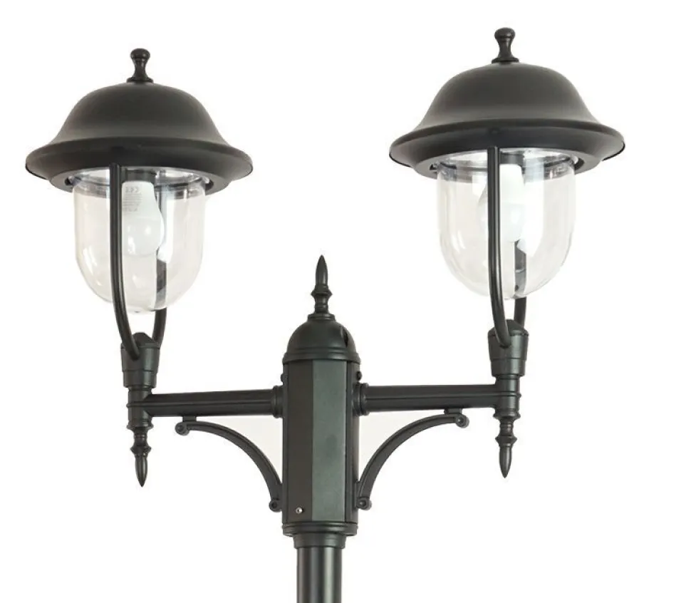 Kandelaber Schwarz 195-295 cm hoch Rustikal 2x E27