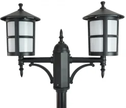 Kandelaber Schwarz 180-280 cm Rustikal 2x E27