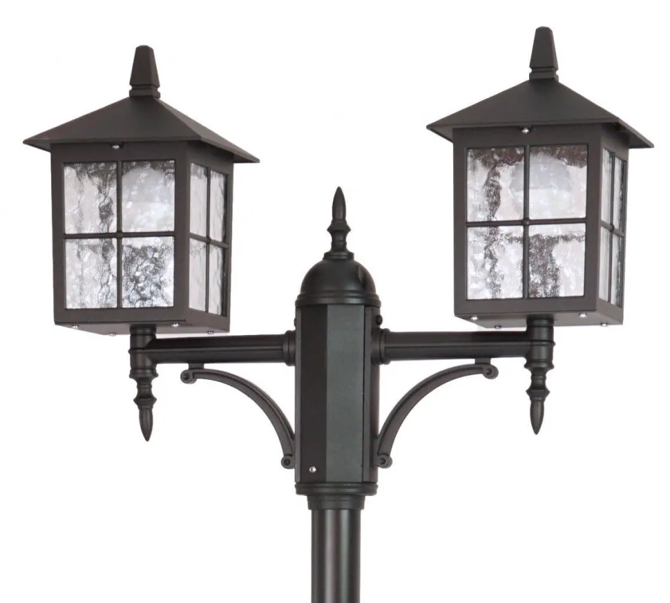 Kandelaber Schwarz 180-280cm Rustikal 2x E27