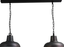 Küchenlampe in Schwarz Roter Metall Optik