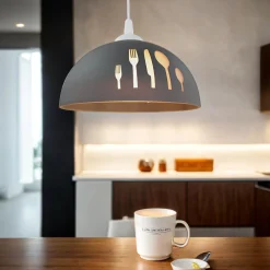 Küchenlampe Retro Glas mit Motiv Ø30cm