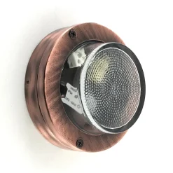 Kellerlampe Echt-Messing Glas D: 14 cm IP64 G9 rund