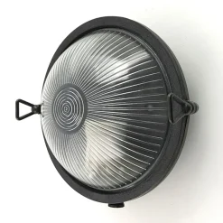 Kellerleuchte Echt-Messing Glas E27 IP64 rund Ø 17,5 cm