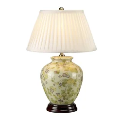 Keramik Tischleuchte GISERUE handbemalt E27 Wohnzimmer