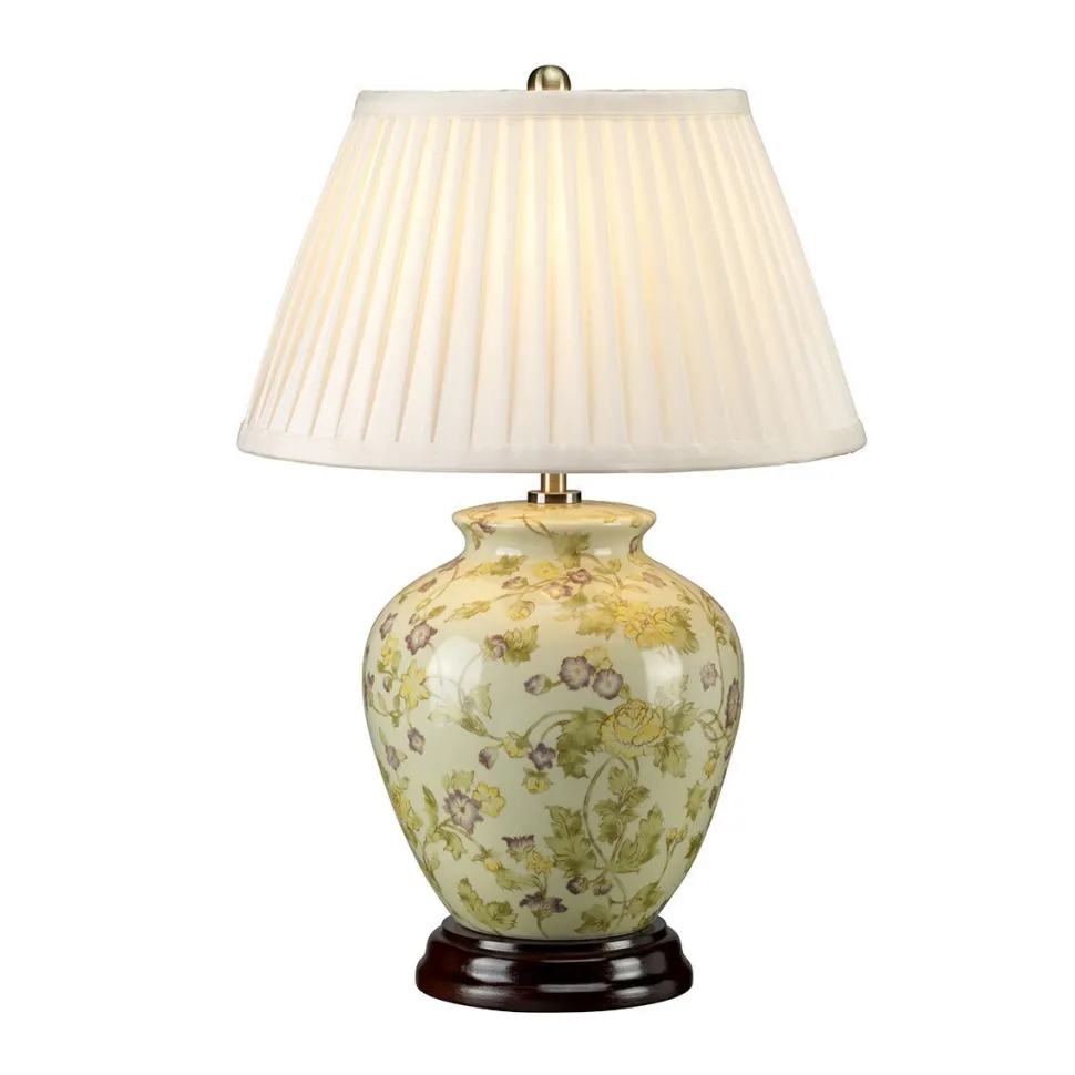 Keramik Tischleuchte GISERUE handbemalt E27 Wohnzimmer