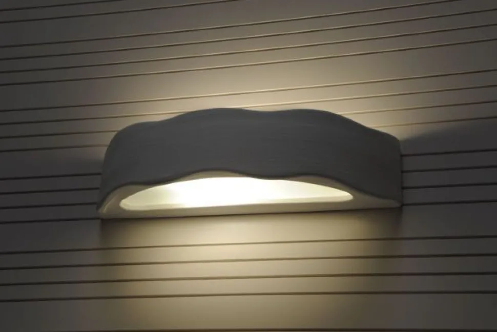 Keramik Wandleuchte Weiß bemalbar Up Down