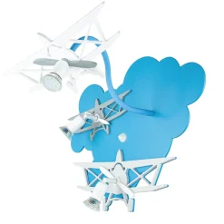 Kinderleuchte PLANE in Blau 3-flmg