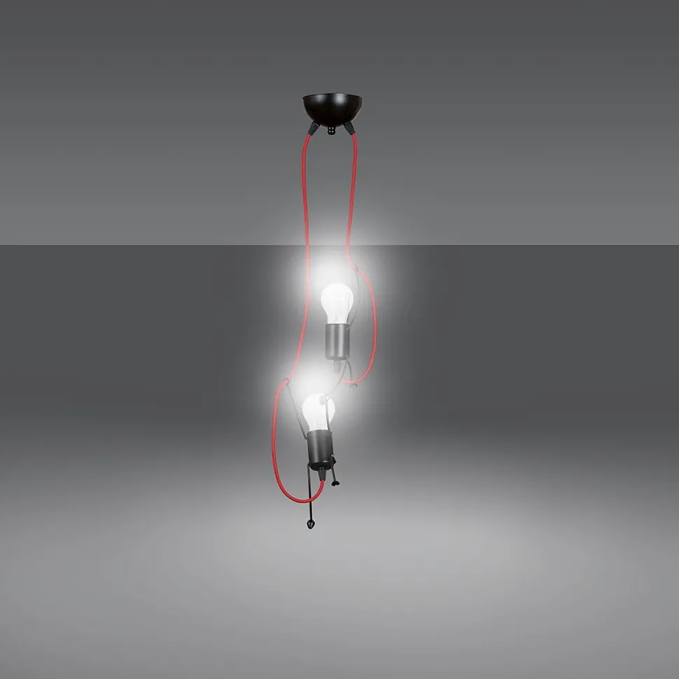 Kinderzimmerlampe Bobby Schwarz Rot Abenteuer