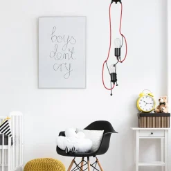 Kinderzimmerlampe Bobby Schwarz Rot Abenteuer