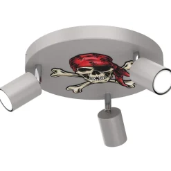 Kinderzimmerleuchte Metall Ø 30 cm schwenkbar 3x GU10 Grau