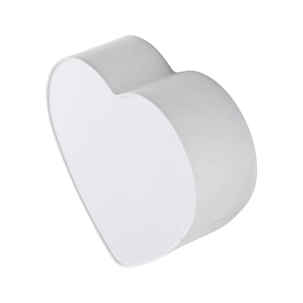 Kinderzimmerleuchte Weiß L: 42 cm Stoff 2x E27 Herz