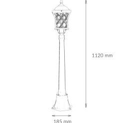 Klassische Außenstehleuchte in anthrazit