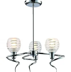 Klassische Deckenleuchte Chrom 3-flmg