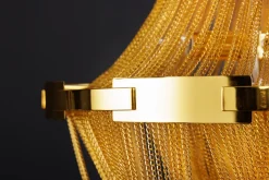 Klassische Hängelampe Metall in Gold Ø70 cm E14 elegant