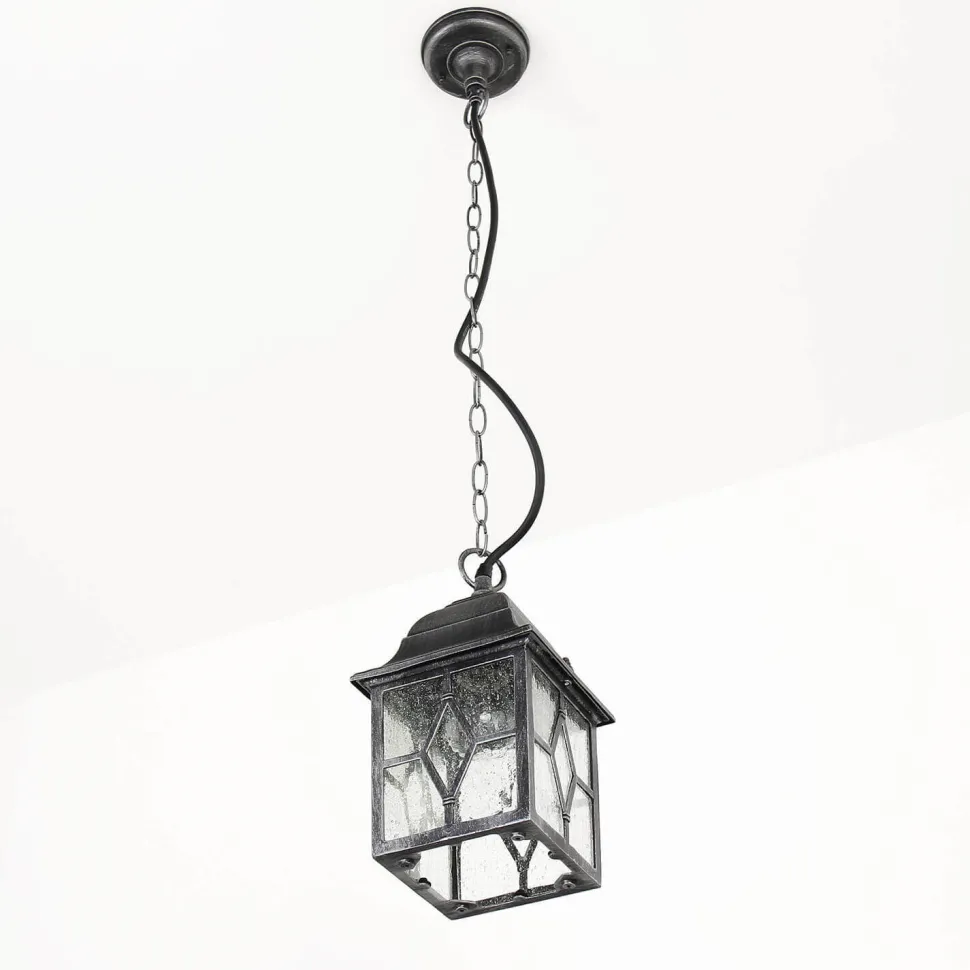 Klassische Pendelleuchte in antik silber