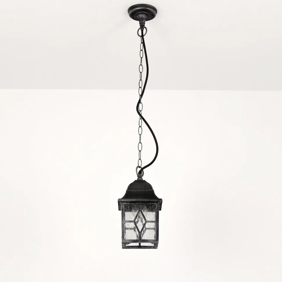 Klassische Pendelleuchte in antik silber