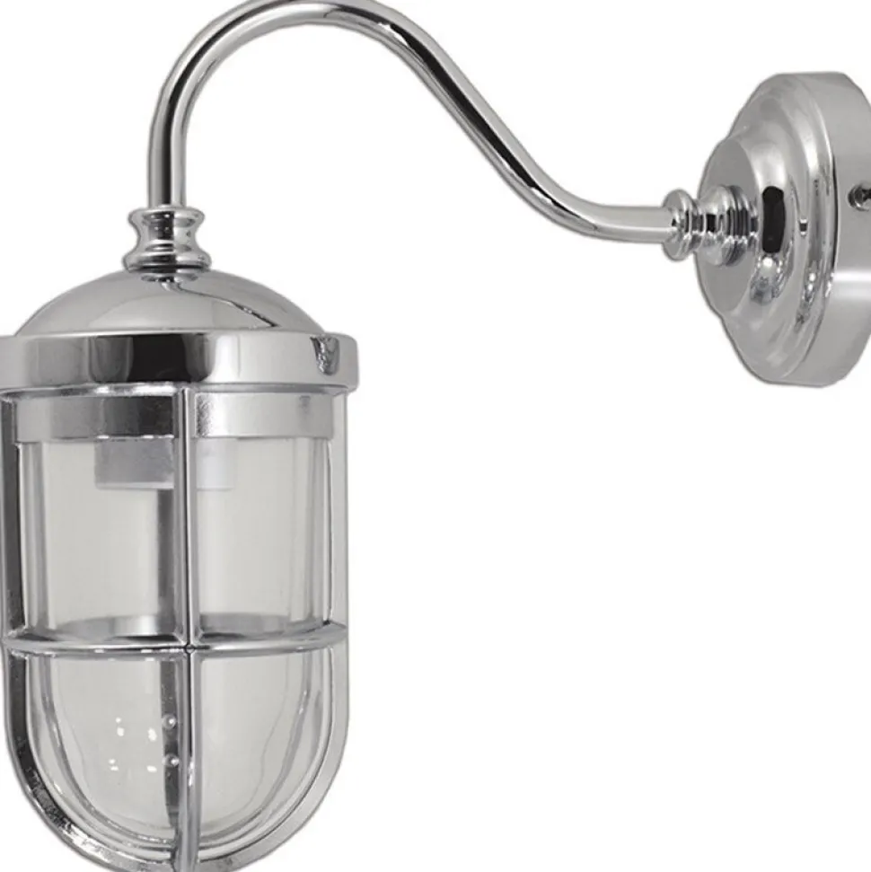 Klassische Wandleuchte FIRENZE Chrom Maritim IP43