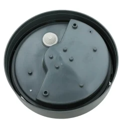 Kleine Deckenlampe Bad Ø18cm rund Grau IP44 E27