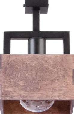 Kleine Deckenlampe Metall Holz B:16 cm E27 gemütlich