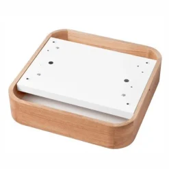 Kleine Deckenleuchte eckig B: 35 cm Holz in für 2x E27