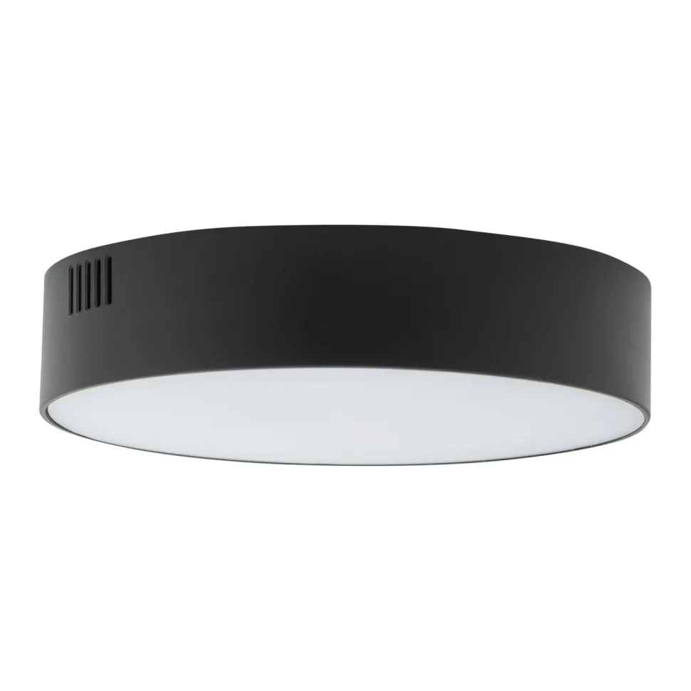 Kleine Deckenleuchte LED Ø 21 cm rund Schwarz innen