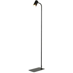 Kleine Stehlampe Schwarz Gold 124cm Modern flexibel