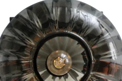 Kleine Stehleuchte Glas Metall 138 cm Schwarz E27