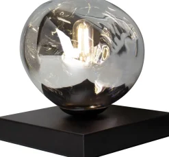 Kleine Tischlampe E14 Schwarz Silber 17,5 cm dekorativ