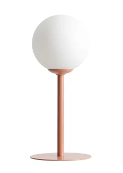 Kleine Tischlampe Metall Zartorange 35 cm E14 Glaskugel