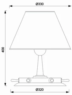 Kleine Tischleuchte Messing Maritim H:40cm Antik