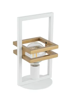 Kleine Tischleuchte Weiß Metall Lesen E27 32 cm niedrig