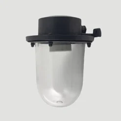 Kleine Wandlampe außen Echt-Messing Glas E27 IP64 18 cm hoch