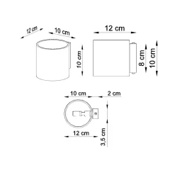 Kleine Wandlampe Holz Up Down G9 wohnlich VALERYA Flur