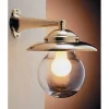 Kleine Wandlampe Messing Glas Maritim IP43 Hof
