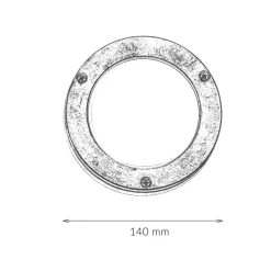 Kleine Wandleuchte AGIA Messing Maritim Ø14cm IP64