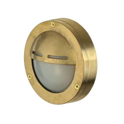 Kleine Wandleuchte AGIA Messing Maritim IP64 Haus