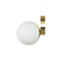 Kleine Wandleuchte rund Kugel Schirm Glas IP44