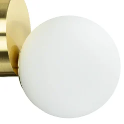 Kleine Wandleuchte rund Kugel Schirm Glas IP44