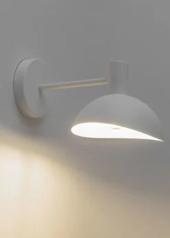 Kleine Wandleuchte Weiß Metall Leselicht E14 B:18 cm