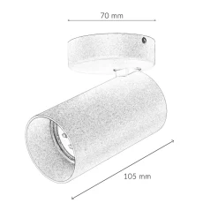 Kleiner Deckenstrahler Messing H:13cm GU10 elegant