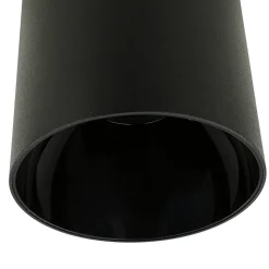 Kleiner Deckenstrahler Schwarz GU10 Ø12,7cm rund