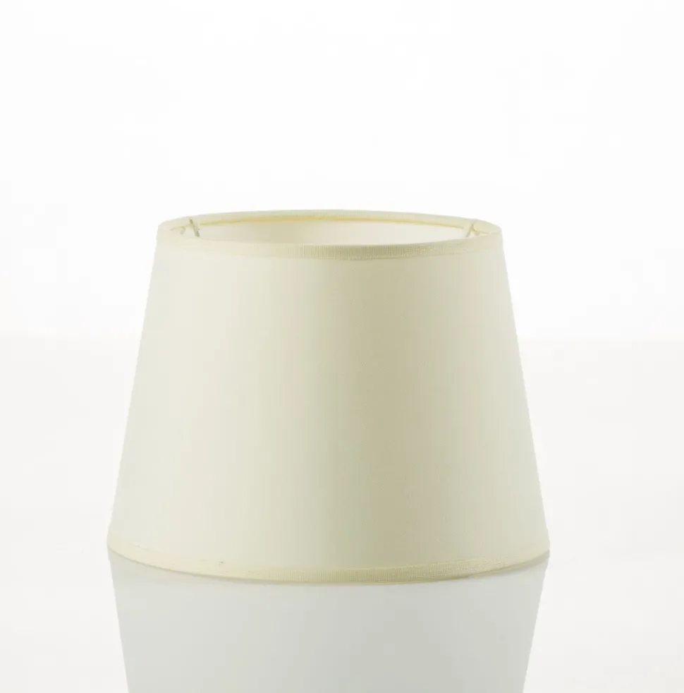 Kleiner Lampenschirm Tischleuchte Stoff Weiß E14