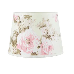 Kleiner Lampenschirm Tischlampe Stoff Blumen E14