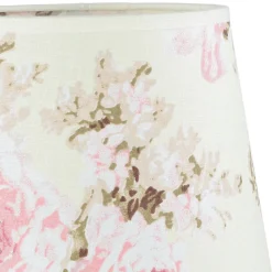 Kleiner Lampenschirm Tischlampe Stoff Blumen E14