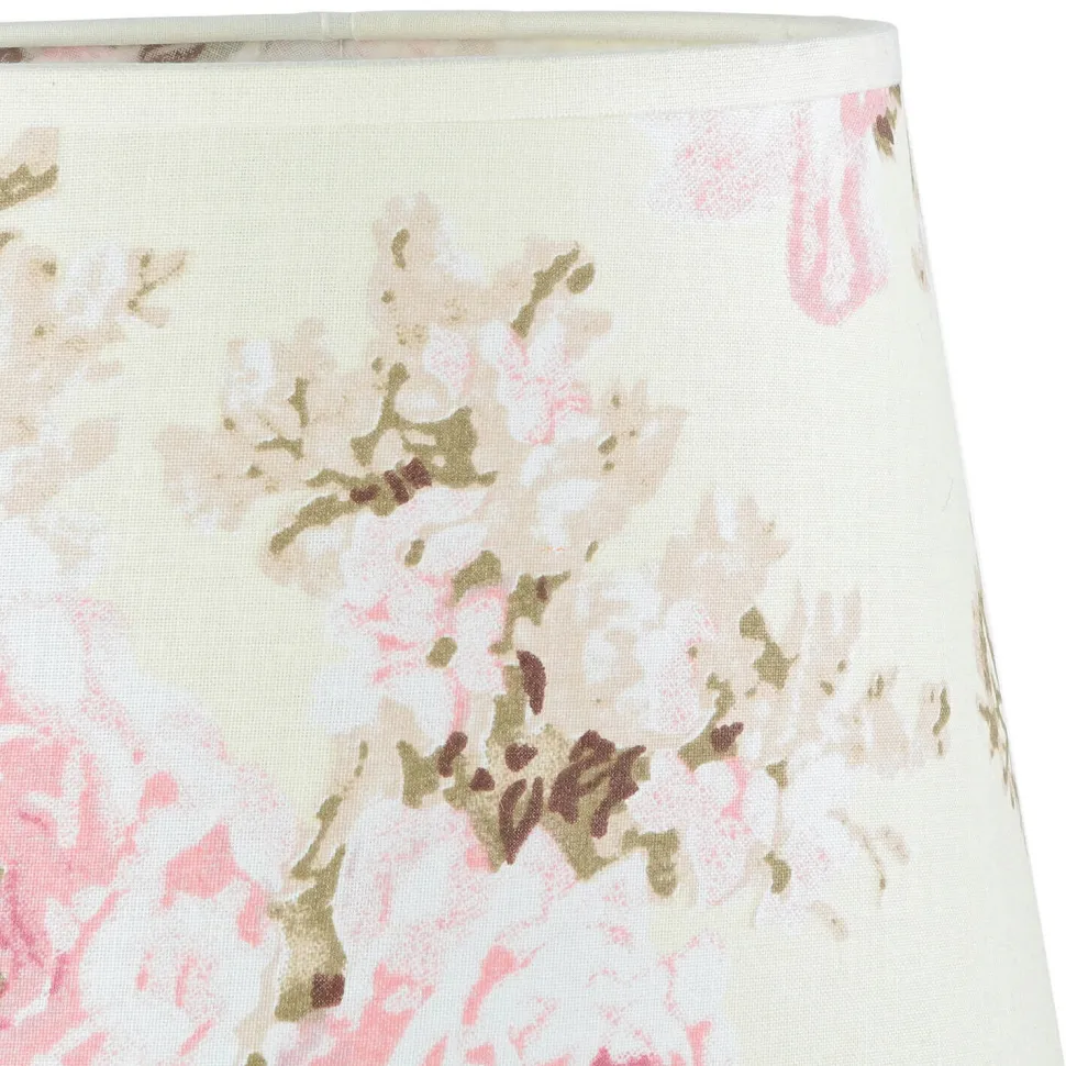 Kleiner Lampenschirm Tischlampe Stoff Blumen E14