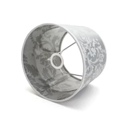 Kleiner Lampenschirm Tischleuchte Stoff Silber