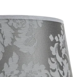 Kleiner Lampenschirm Tischleuchte Stoff Silber