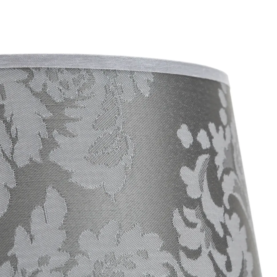 Kleiner Lampenschirm Tischleuchte Stoff Silber