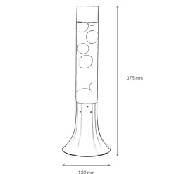 Knallige Lavalampe YVONNE Rot Lila Weiß H:38cm